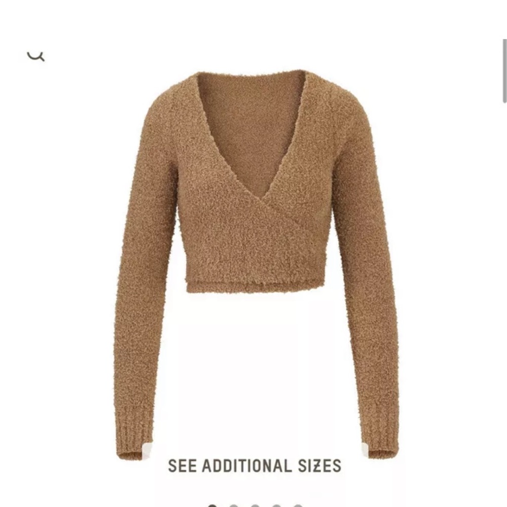 SKIMS COZY KNIT WRAP TOP SMALL/MEDIUM
